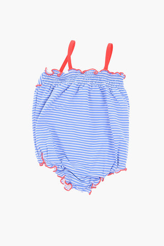 striped one piece swimsuit