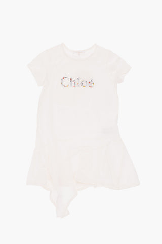 embroidered short sleeve dress