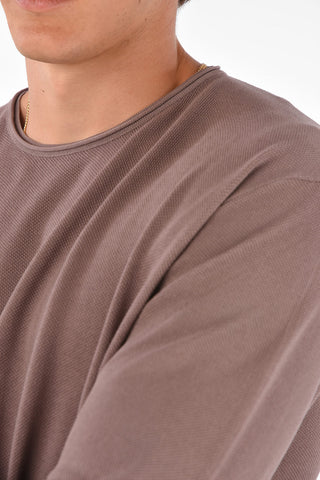 Jacquard Cotton Crew-Neck Sweater