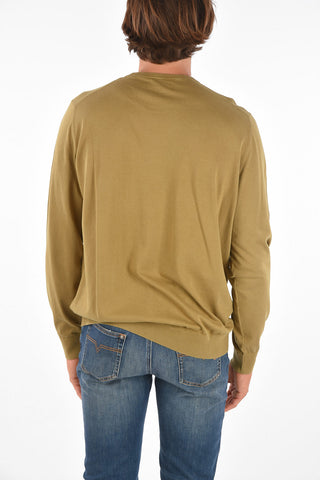 ID Cotton Embroidered Logo Crew-Neck Sweater