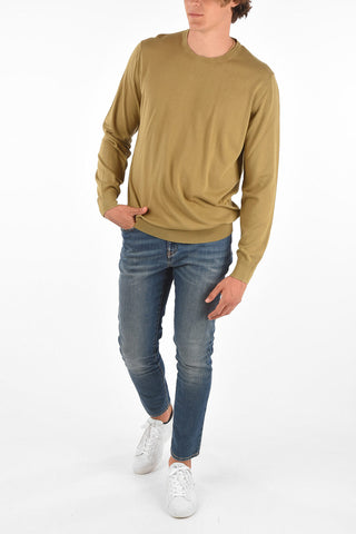 ID Cotton Embroidered Logo Crew-Neck Sweater
