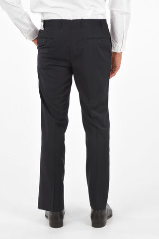 Extrafine Wool LEADER plain hem trousers