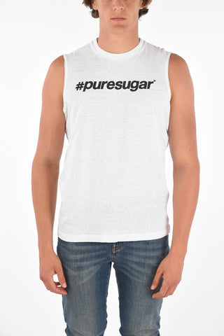 Printed Sleeveless T-Shirt