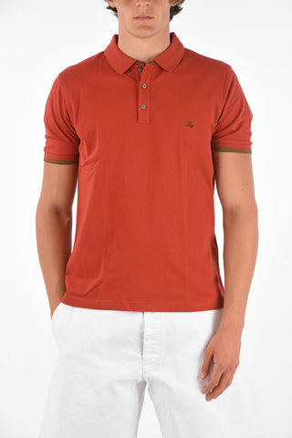 Stretch Cotton Polo Collar T-Shirt