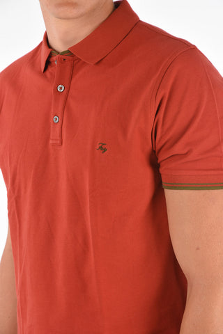 Stretch Cotton Polo Collar T-Shirt