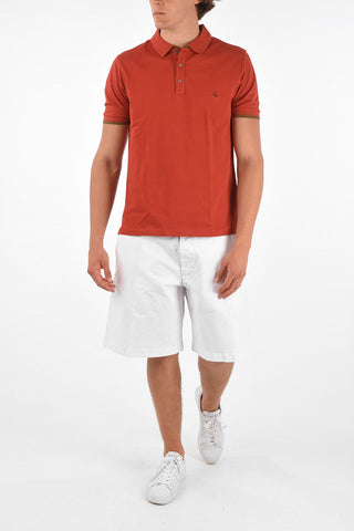 Stretch Cotton Polo Collar T-Shirt