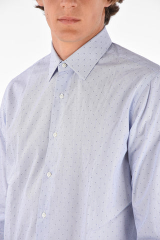 Polka Dot Embroidered Shirt