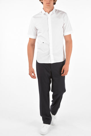 Hidden Closure Classic Collar Shirt