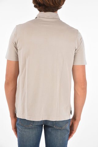 Logo Embroidered Short Sleeve Polo Neck T-Shirt