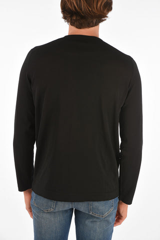 ID Embroidered Cotton Crew-Neck Sweater