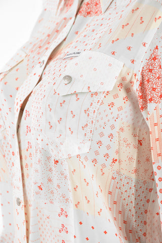 JEANS Printed Snap Button Shirt