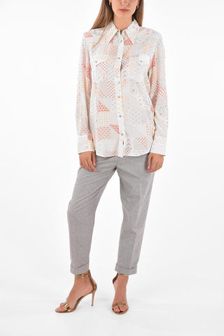 JEANS Printed Snap Button Shirt