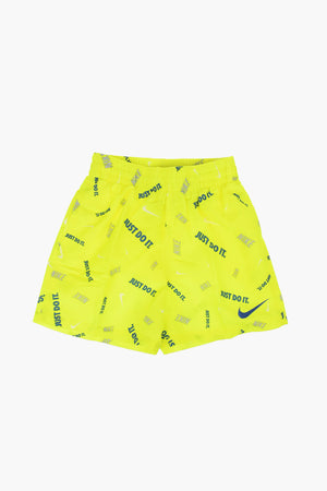 Boxer Swim Shorts with Logo Print