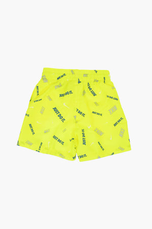 Boxer Swim Shorts with Logo Print