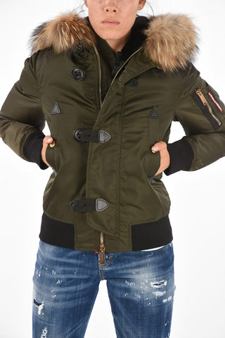 ICON Down Jacket with Fur Details
