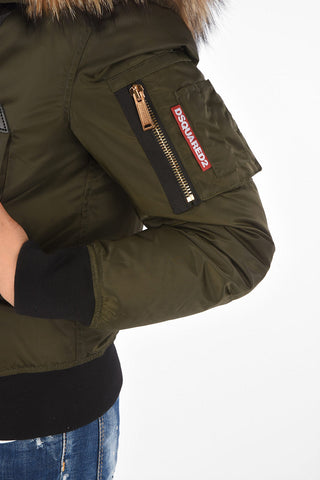 ICON Down Jacket with Fur Details