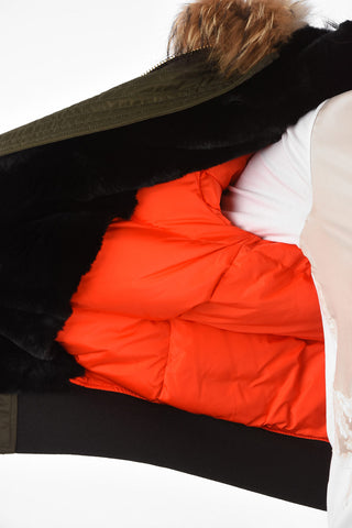 ICON Down Jacket with Fur Details