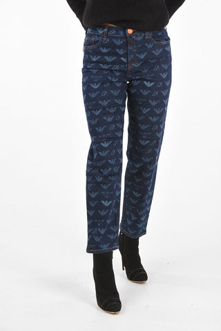 EMPORIO All Over Logo Slim Fit J90 Jeans