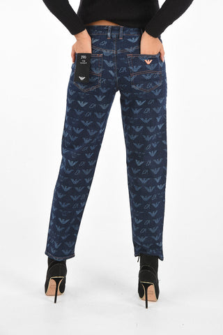 EMPORIO All Over Logo Slim Fit J90 Jeans