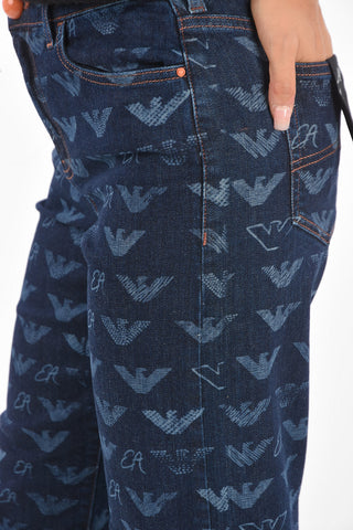 EMPORIO All Over Logo Slim Fit J90 Jeans