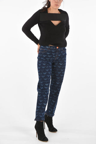 EMPORIO All Over Logo Slim Fit J90 Jeans