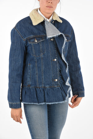 Denim Jacket with Ecoshearling Lining