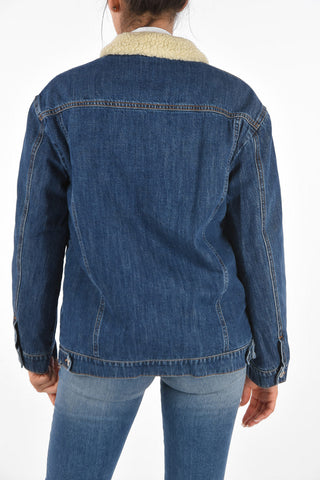 Denim Jacket with Ecoshearling Lining