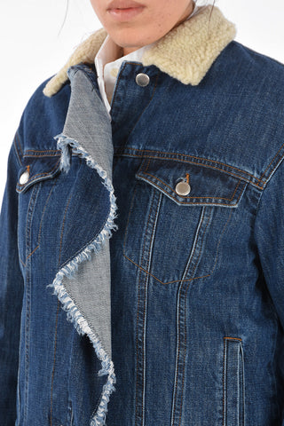 Denim Jacket with Ecoshearling Lining