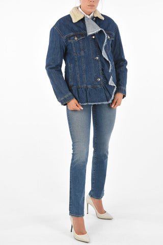 Denim Jacket with Ecoshearling Lining