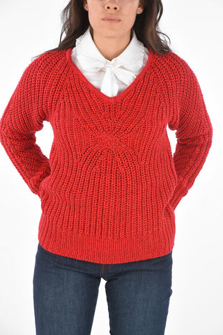 ARMANI EXCHANGE Crochet V-Neck Sweater