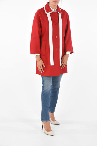 4 Button Coat with Bow