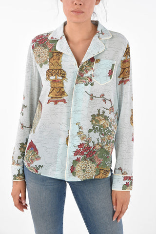 Camicia Pigiama in Seta Stampata