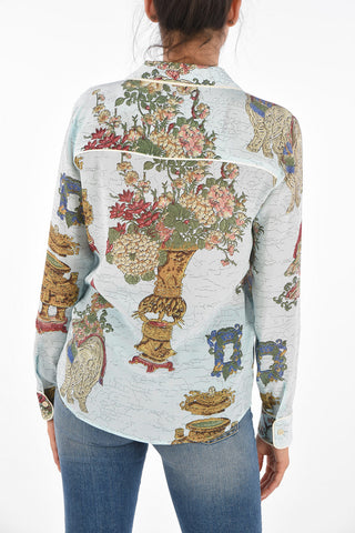 Camicia Pigiama in Seta Stampata