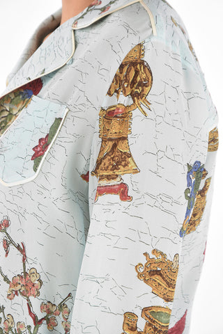 Camicia Pigiama in Seta Stampata