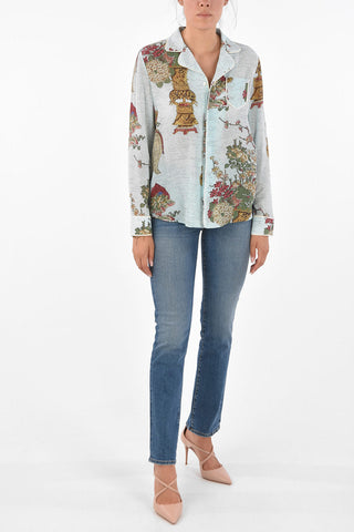 Camicia Pigiama in Seta Stampata
