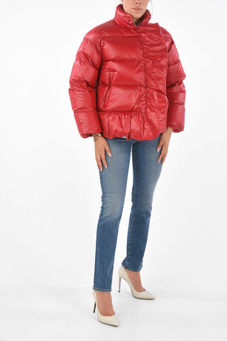 Down Jacket with Ruffle
