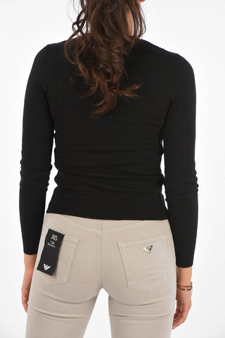 ARMANI EXCHANGE Blend Wool Zip Detail Sweater