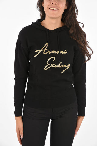 ARMANI EXCHANGE Hoodie Sweater with Glitter Logo