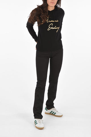 ARMANI EXCHANGE Hoodie Sweater with Glitter Logo