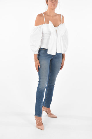 Cold Shoulder Top with Bow