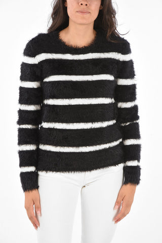ARMANI EXCHANGE Faux Fur Striped Sweater