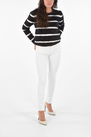 ARMANI EXCHANGE Faux Fur Striped Sweater