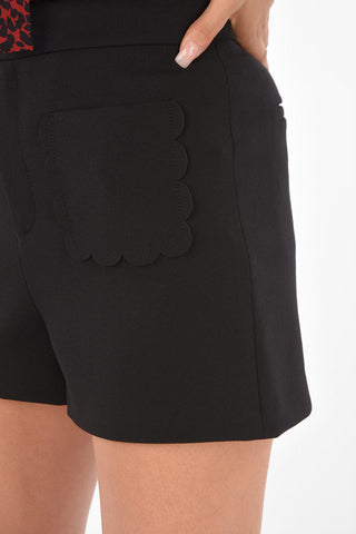 Shorts with Scallop Pockets