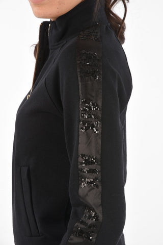 ARMANI EXCHANGE Sequined Details Sweatshirt with zip closure