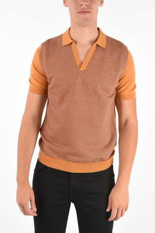 CC COLLECTION Polo Jacquard a Maniche Corte