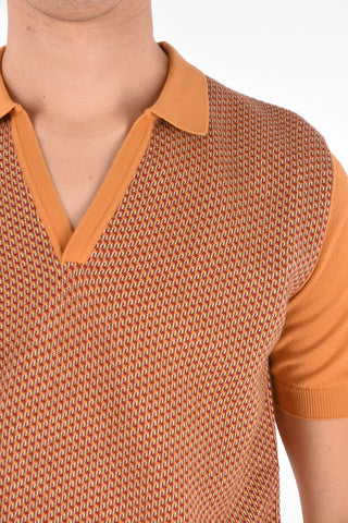 CC COLLECTION Polo Jacquard a Maniche Corte