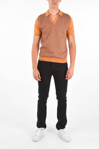 CC COLLECTION Polo Jacquard a Maniche Corte