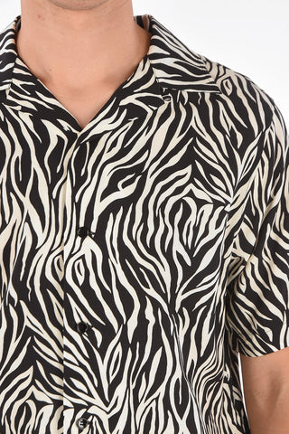 Camicia Zebrata a Maniche Corte