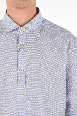 ID Printed Short Sleeve Classic Collar Shirt