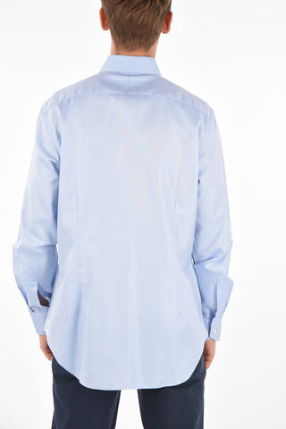 Twill Spread Collar Shirt